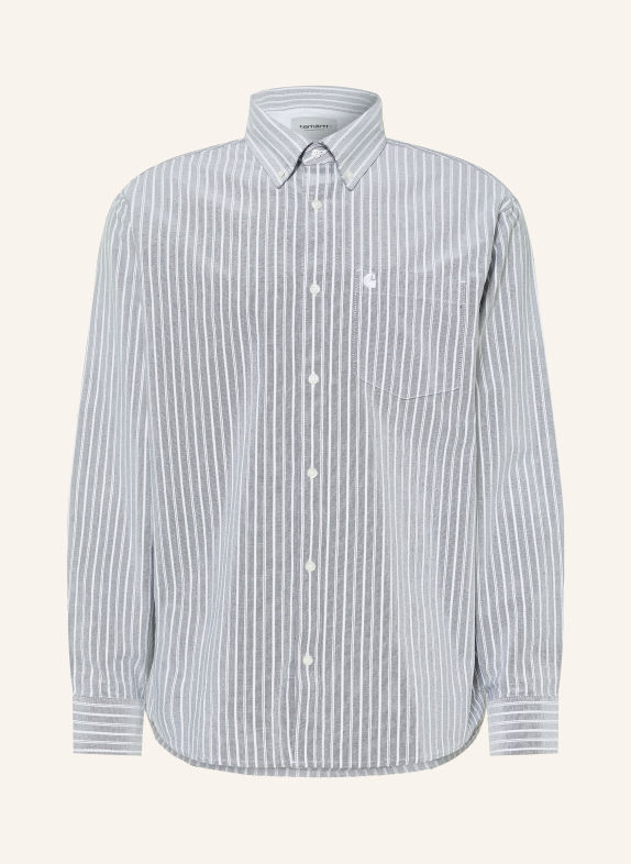 carhartt WIP Overhemd KANAN Loose Fit GRIJS / WIT