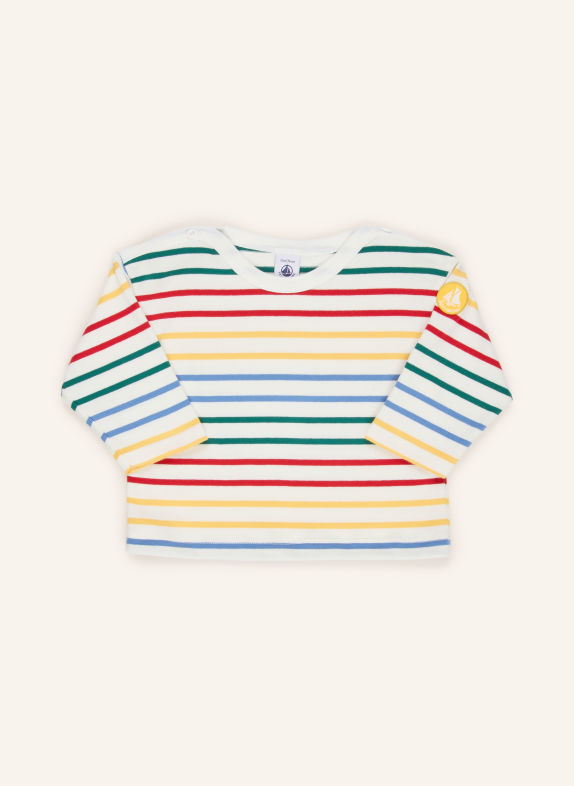 PETIT BATEAU Longsleeve WIT / ROOD / GROEN