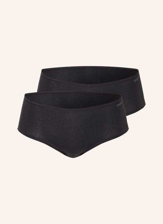 Skiny 2-Pack of SKINY ADVANTAGE COTTON STRETCH Panties BLACK