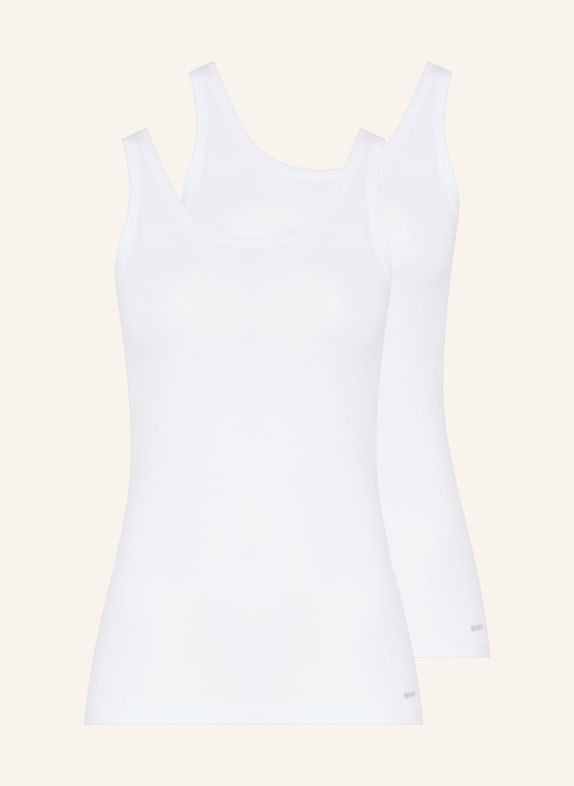 Skiny 2er-Pack Tops ADVANTAGE COTTON STRETCH WEISS