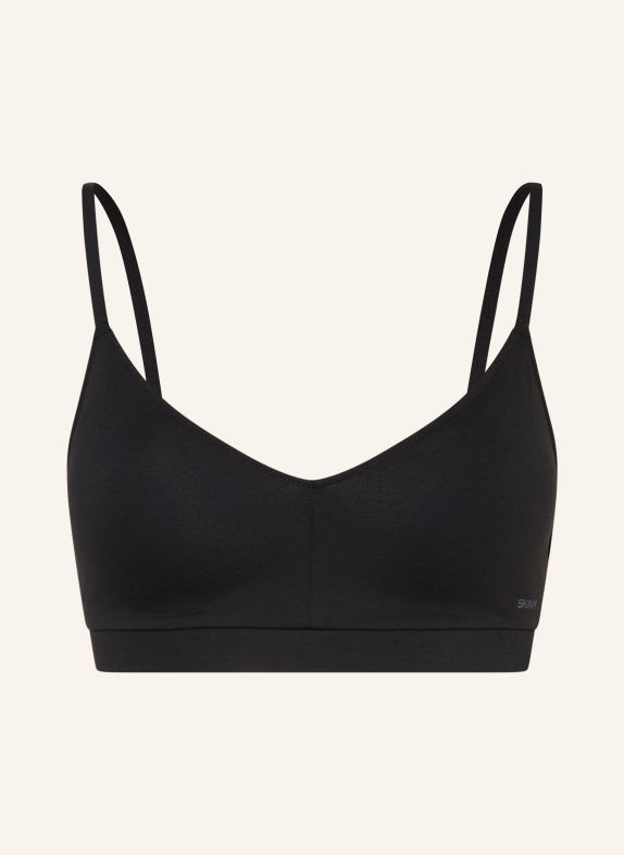 Skiny Cotton Stretch Bralette BLACK