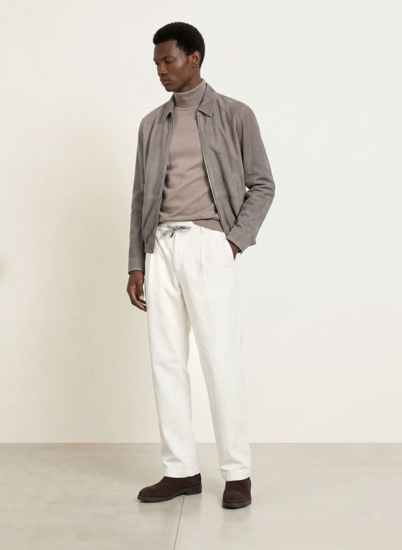 MAERZ MUENCHEN Pantaloni din velur de cordon, croială regular CREM