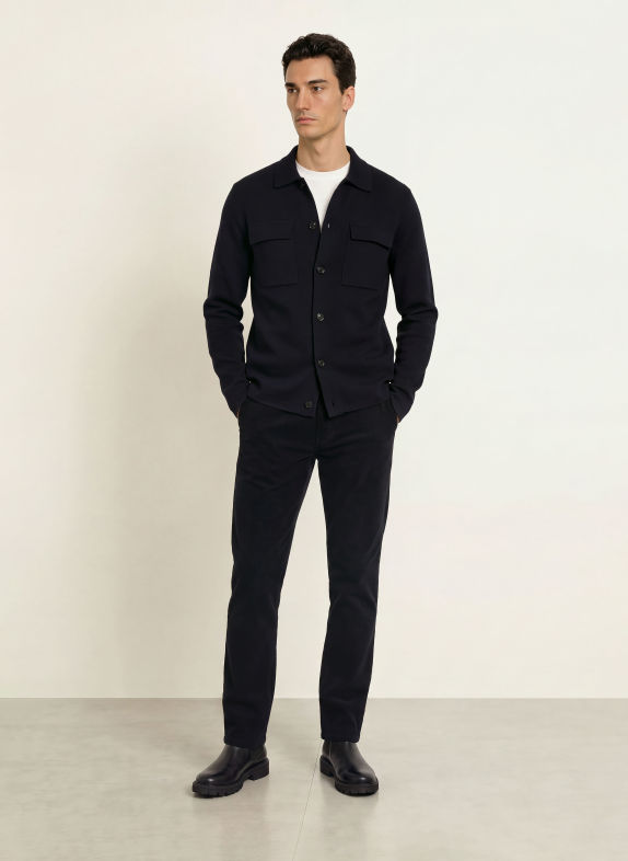 MAERZ MUENCHEN Gilet BLEU FONCÉ