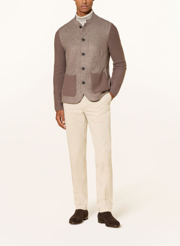 MAERZ MUENCHEN Vest van merinowol TAUPE