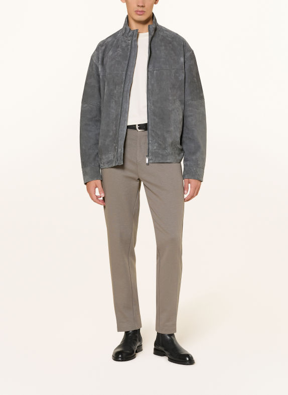 STRELLSON AUSTIN Leather jacket GRAY