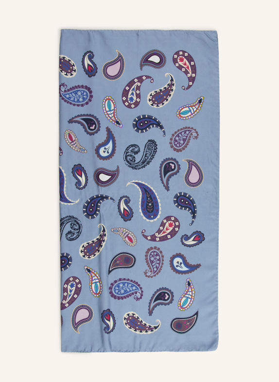 Barbieri Silk scarf LIGHT BLUE / ECRU / DARK PURPLE