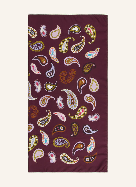 Barbieri Silk scarf DARK RED / ECRU / OLIVE