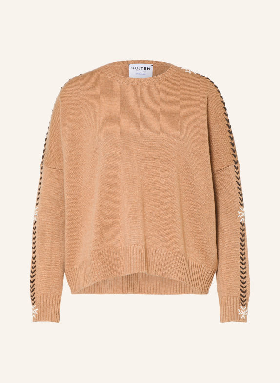 KUJTEN Cashmere-Pullover AMEA SNOW CAMEL