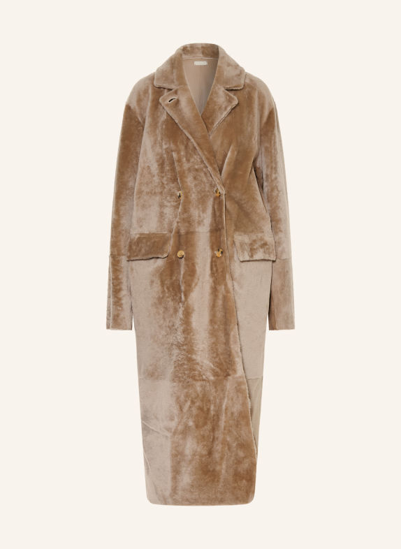 UTZON Omkeerbare leren jas CHIKA BEIGE