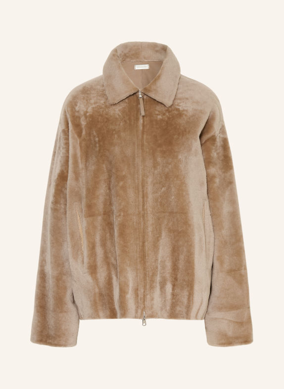 UTZON Omkeerbare leren jas JOJI BEIGE