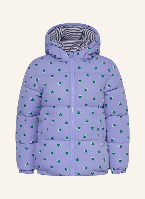 PETIT BATEAU Steppjacke HELLBLAU / DUNKELGRÜN / WEISS