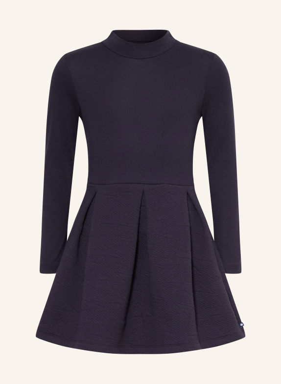 PETIT BATEAU Šaty z kombinace materiálů TMAVĚ MODRÁ