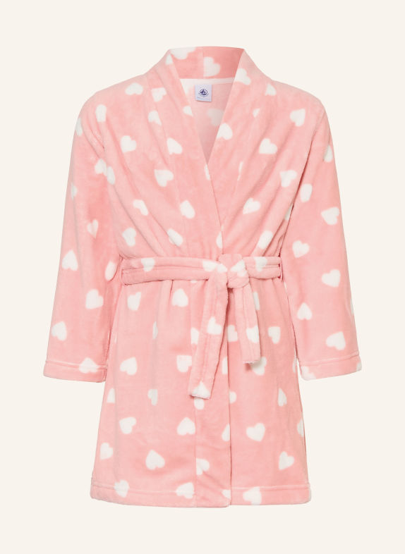 PETIT BATEAU Bademantel ROSA / WEISS
