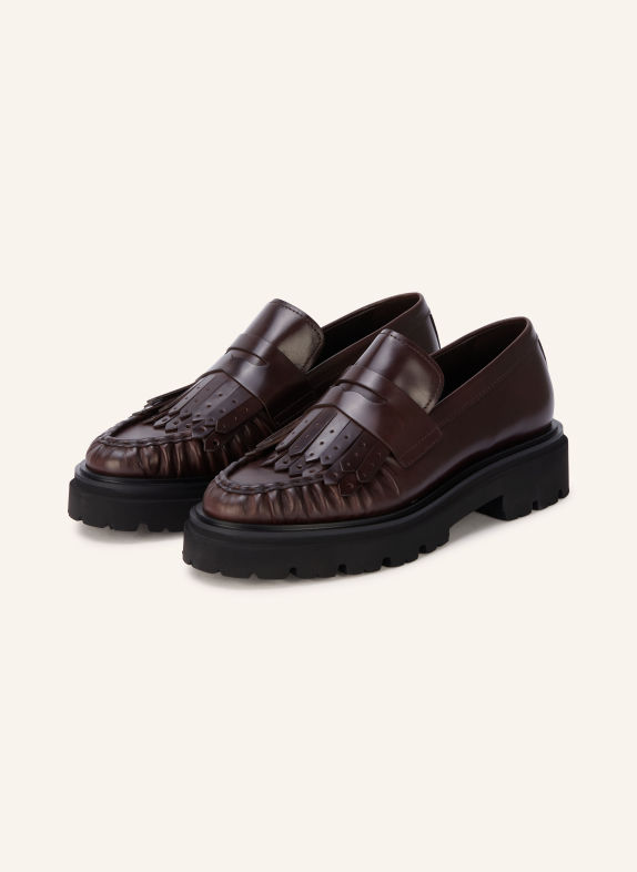 KENNEL & SCHMENGER Loafers à barrette BELL MARRON FONCÉ