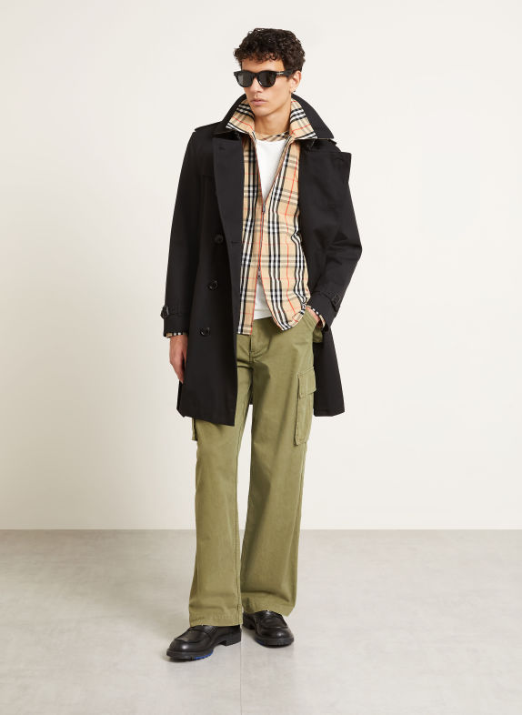 BURBERRY Košile OLLIE BÉŽOVÁ / ČERVENÁ / ČERNÁ