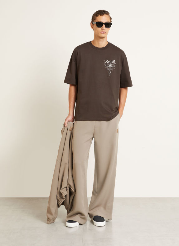 AMIRI T-Shirt LASSO DUNKELBRAUN / BEIGE