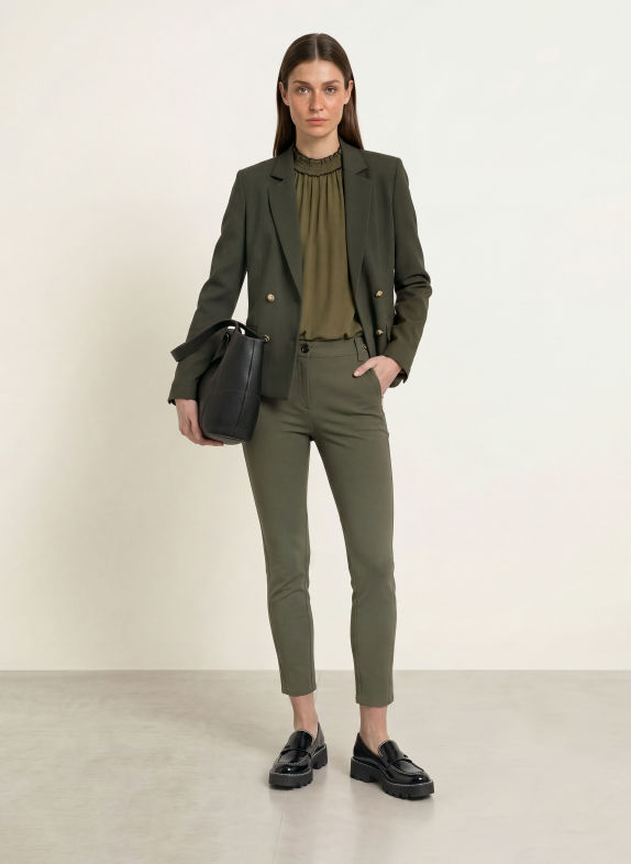 MARC CAIN 7/8 broek SILEA 599 forest night new