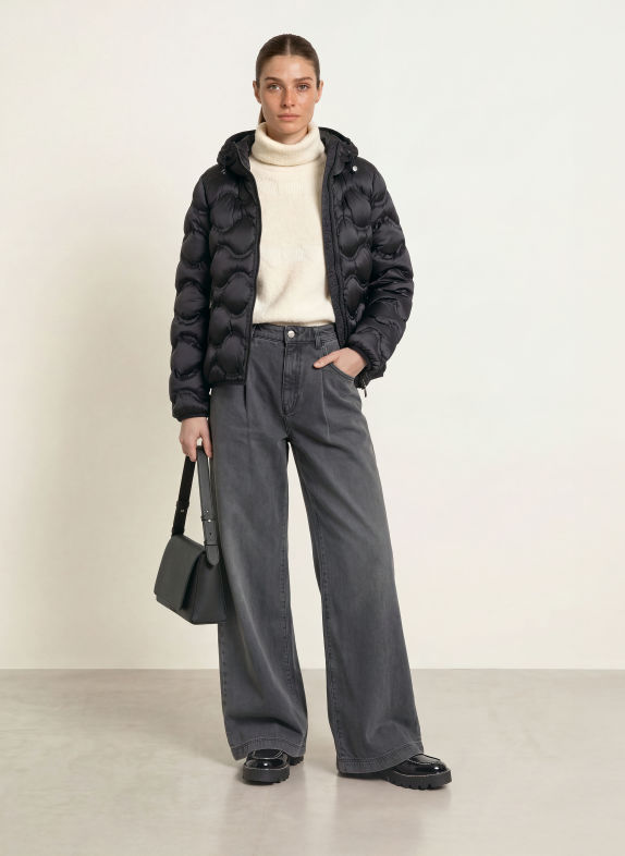 MARC CAIN Quilted jacket 900 black new