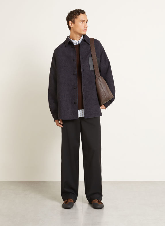 LOEWE Overjacket DONKERBLAUW / VIEUX ROSE / BLAUW