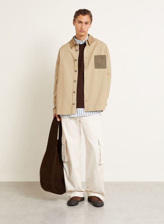 LOEWE Overjacket HELLBRAUN / DUNKELGRAU