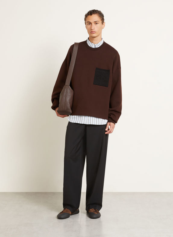 LOEWE Sweater DARK BROWN / BLACK