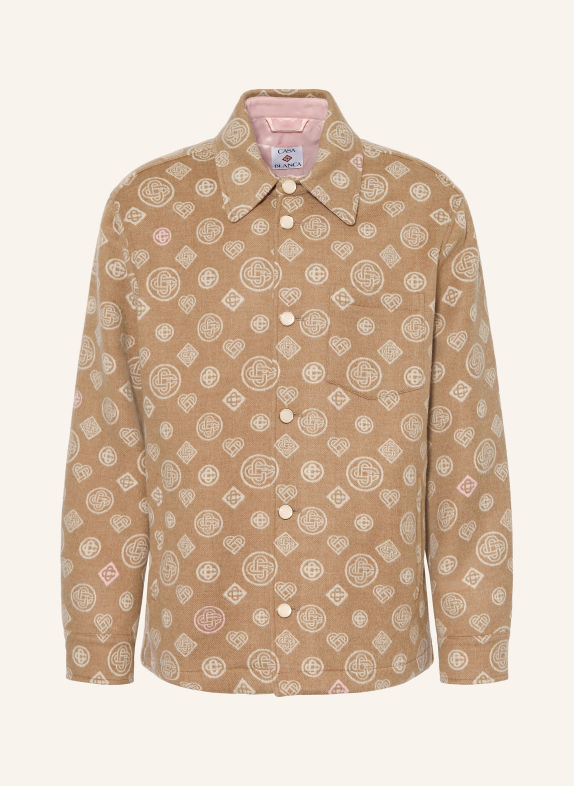 Casablanca Overjacket aus Flanell BEIGE / WEISS