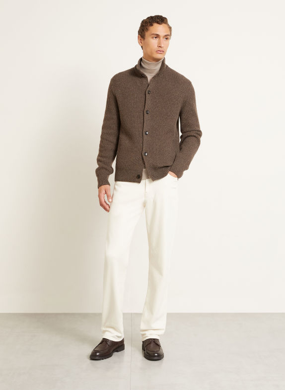 AGNONA Cashmere cardigan DARK BROWN