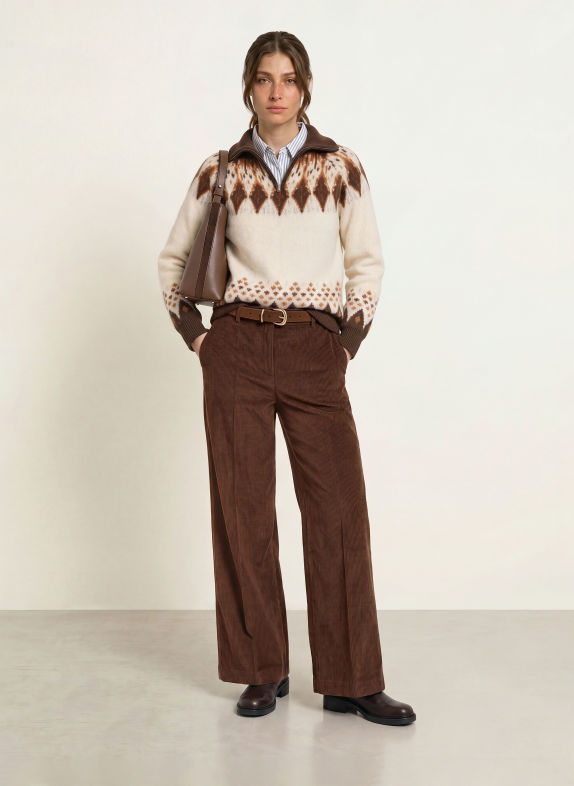 SEDUCTIVE Marlenehose SHILOH aus Cord BRAUN