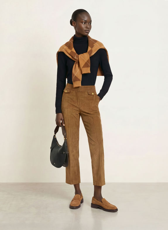 SEDUCTIVE Cordbroek ALARA COGNAC