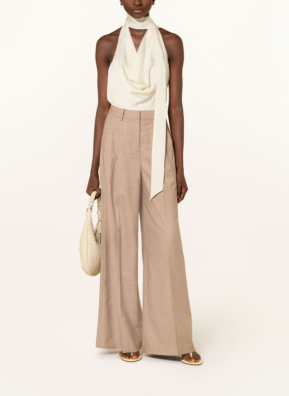 GUESS Satin blouse with removable bow CREAM