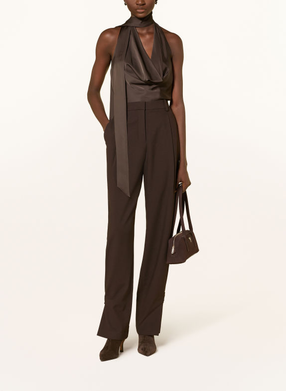 GUESS Trousers DARK BROWN