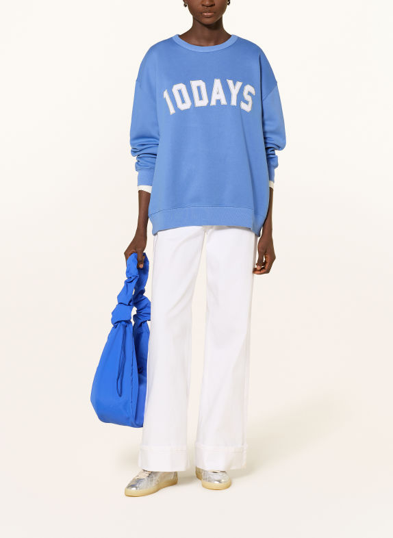10DAYS Sweatshirt BLEU / BLANC