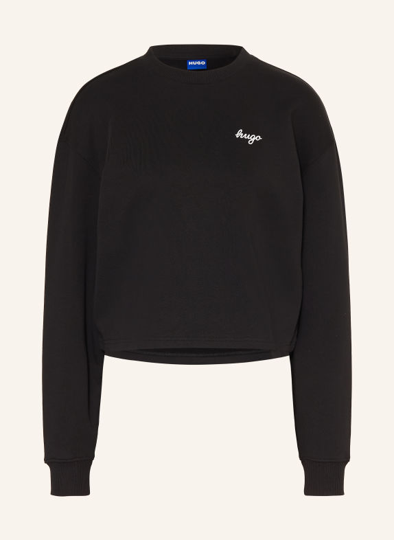 HUGO Sweatshirt DAMASWEE ZWART / WIT
