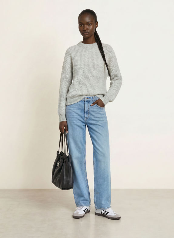 HUGO SLOGERYNA Sweater with Alpaca GRAY