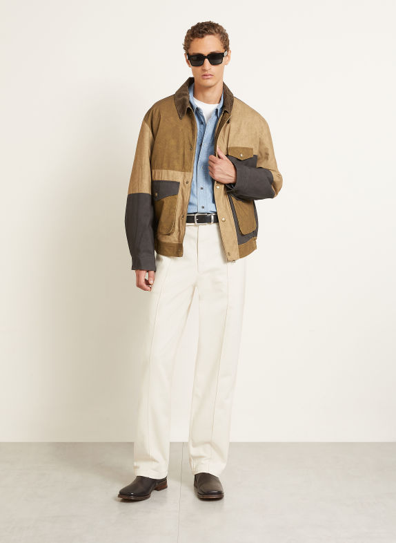 ISABEL MARANT TORES Bomber jacket KHAKI / DARK BROWN