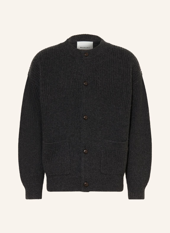 ISABEL MARANT Strickjacke MAEL mit Cashmere und Merinowolle DUNKELGRAU