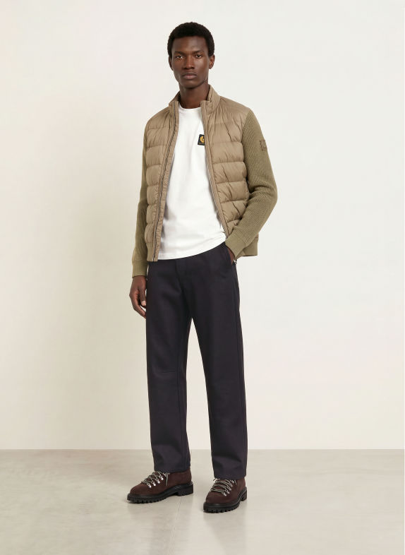 BELSTAFF Letvægts-dunjakke COMPOUND i blandet materiale KHAKI