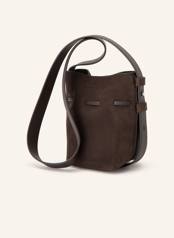LONGCHAMP Geantă tip sac LE ROSEAU SMALL MARO ÎNCHIS / ARGINT