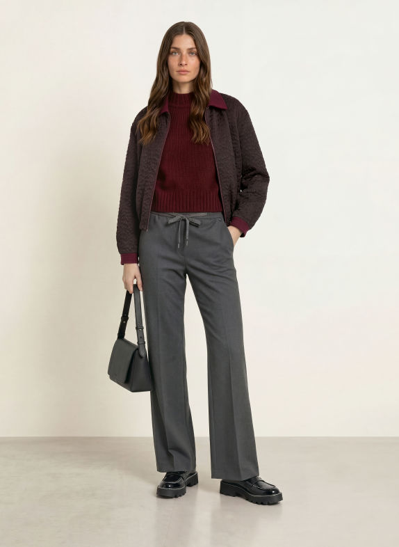 MARC CAIN Marlene-broek WASHINGTON van flanel 900 black new