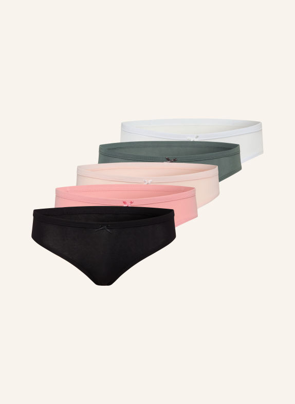 Sanetta 5-pack of Slips PINK / WHITE / BLACK