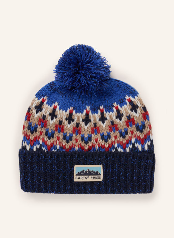 Barts TOBLES Hat BLUE / BEIGE / RED