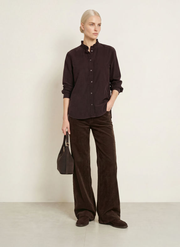 TONNO & PANNA Corduroy blouse DARK BROWN