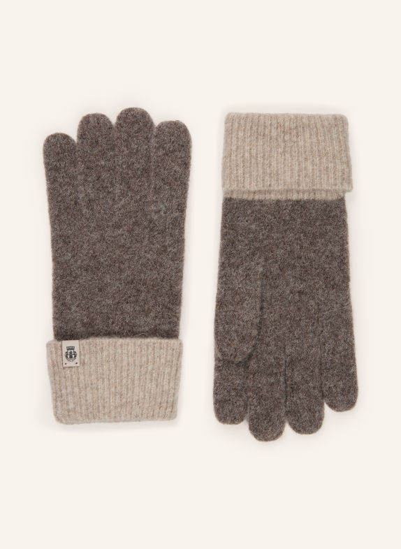 ROECKL Handschoenen SOFT CLOUD van jak- en alpacawol TAUPE / BEIGE