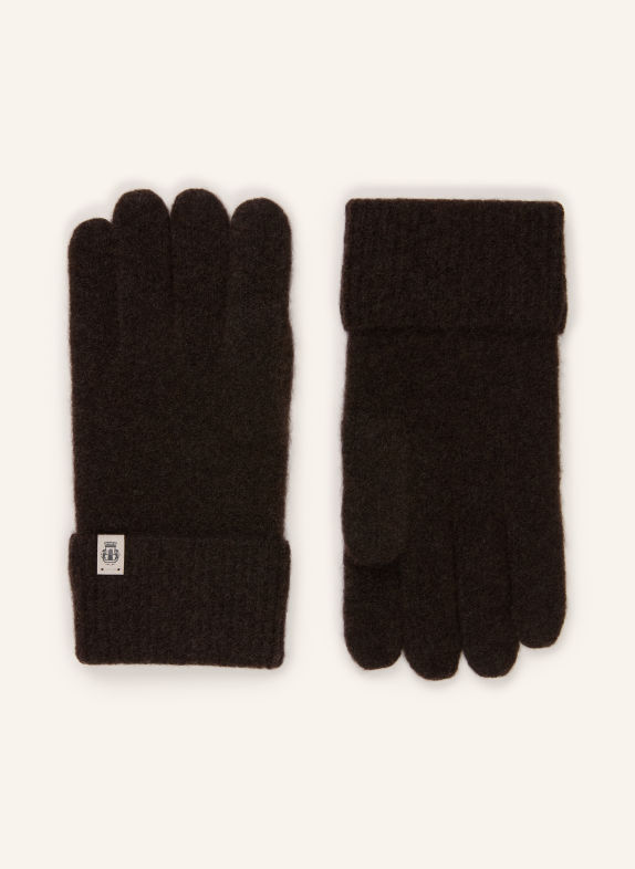 ROECKL Handschoenen SOFT CLOUD van jak- en alpacawol MARRON FONCÉ