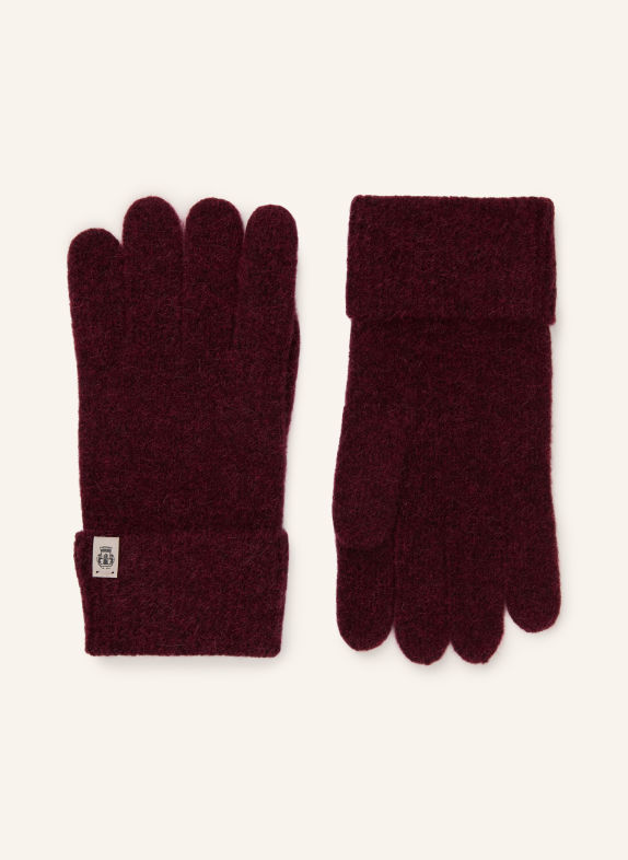 ROECKL Handschoenen SOFT CLOUD van jak- en alpacawol DONKERROOD