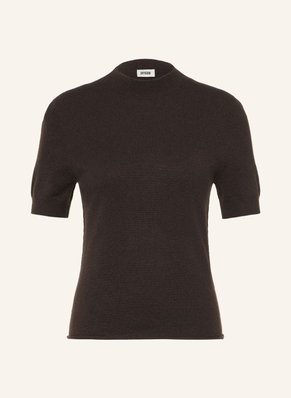 DRYKORN FINIA Cashmere Knit Shirt DARK BROWN