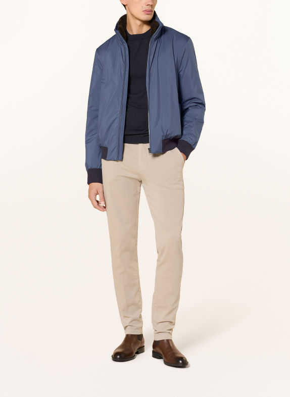 DRESSLER Blouson met afneembare kraag van imitatiebont BLAUW