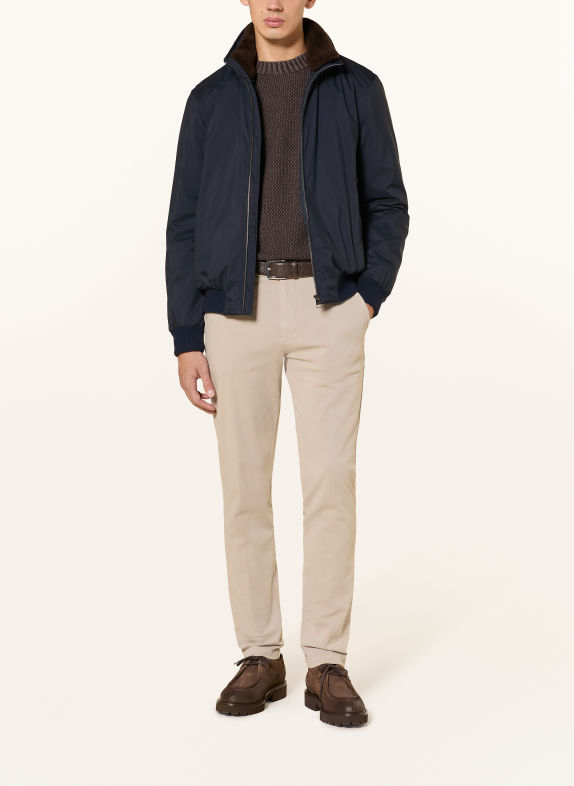 DRESSLER Blouson met afneembare kraag van imitatiebont DONKERBLAUW