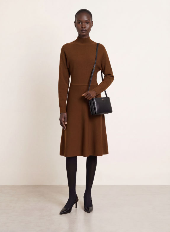 BOSS Strickkleid FAEDRA BRAUN