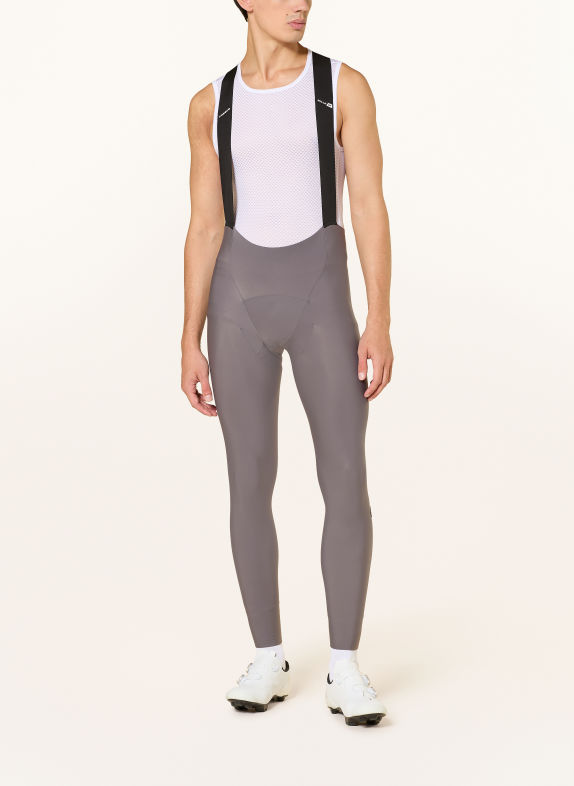 ASSOS Pantaloni de ciclism MILLE GT SPRING FALL S11 cu bretele și inserție căptușită GRI / NEGRU